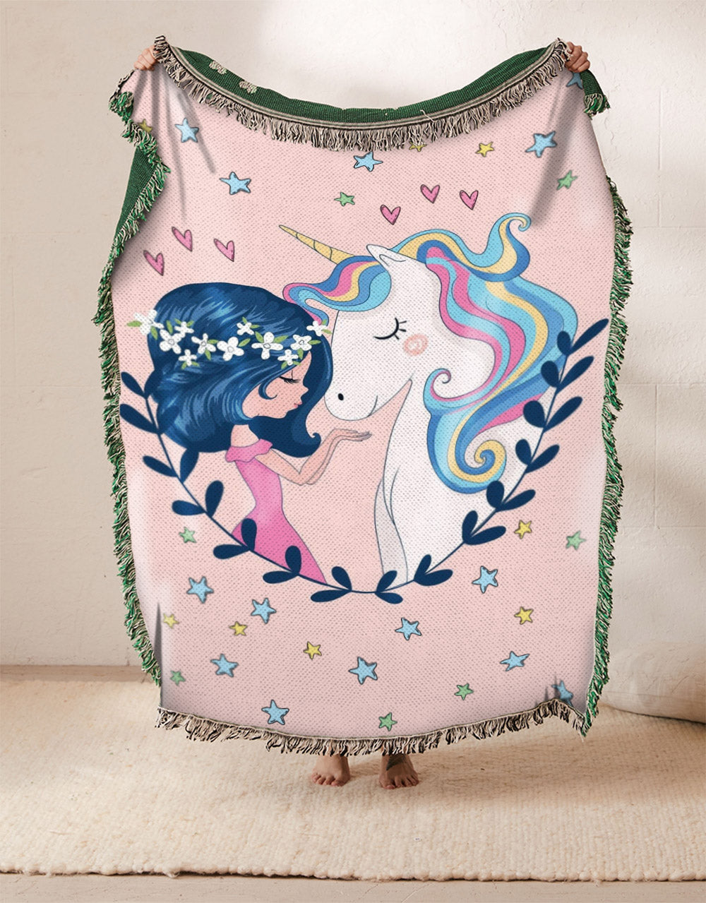 Cute Girl Unicorn DN081052S Throw Blankets For Sofa