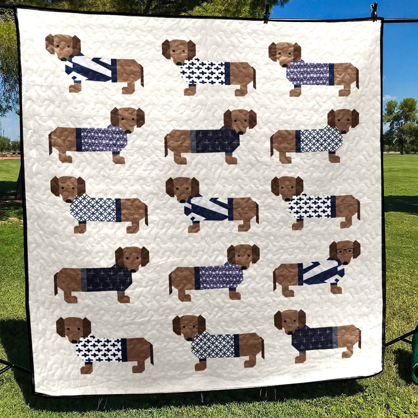 Dachshund CLA1010241Q Art Quilt