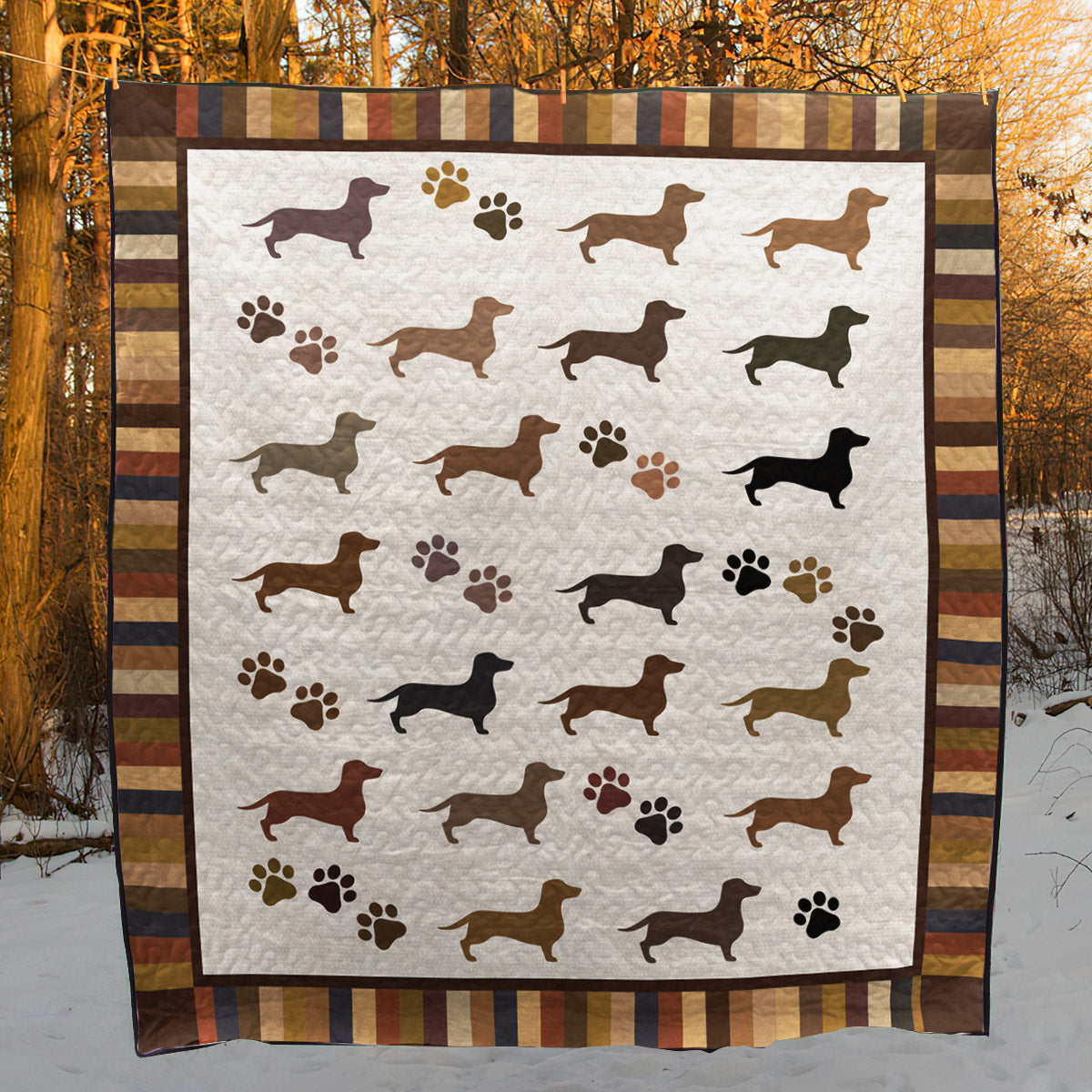 Dachshund TD18110076 Quilt Blanket