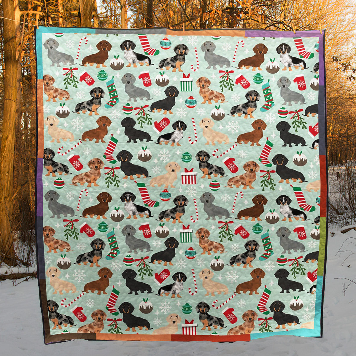 Dachshund TD2809329 Quilt Blanket