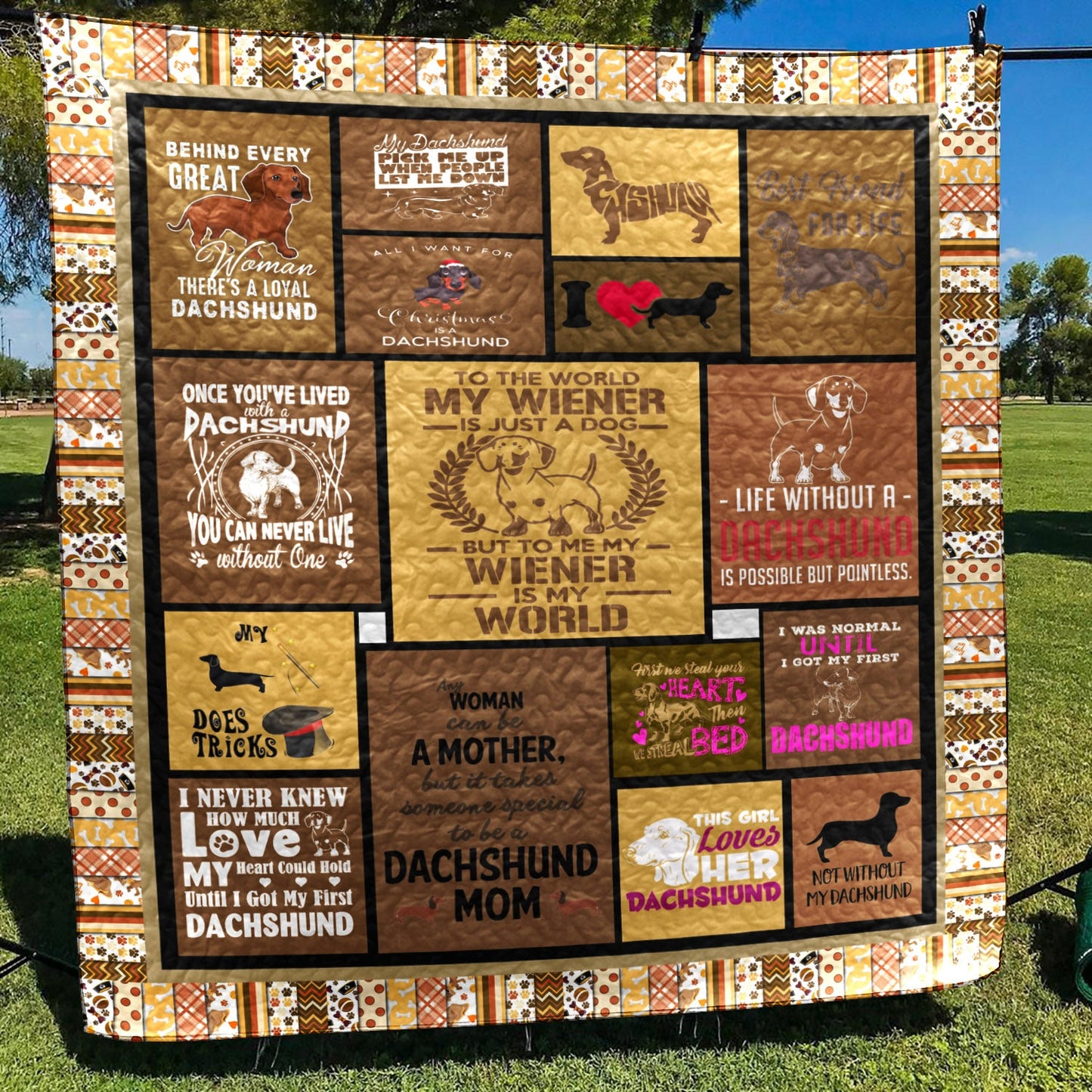 Dachshund TD2809341 Quilt Blanket