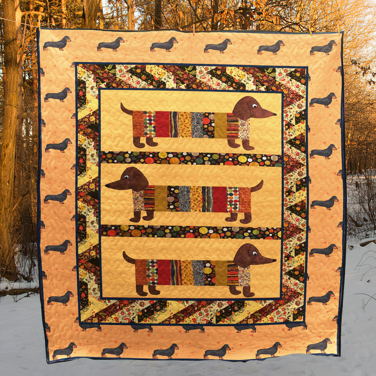 Dachshund YH2910655 Quilt Blanket