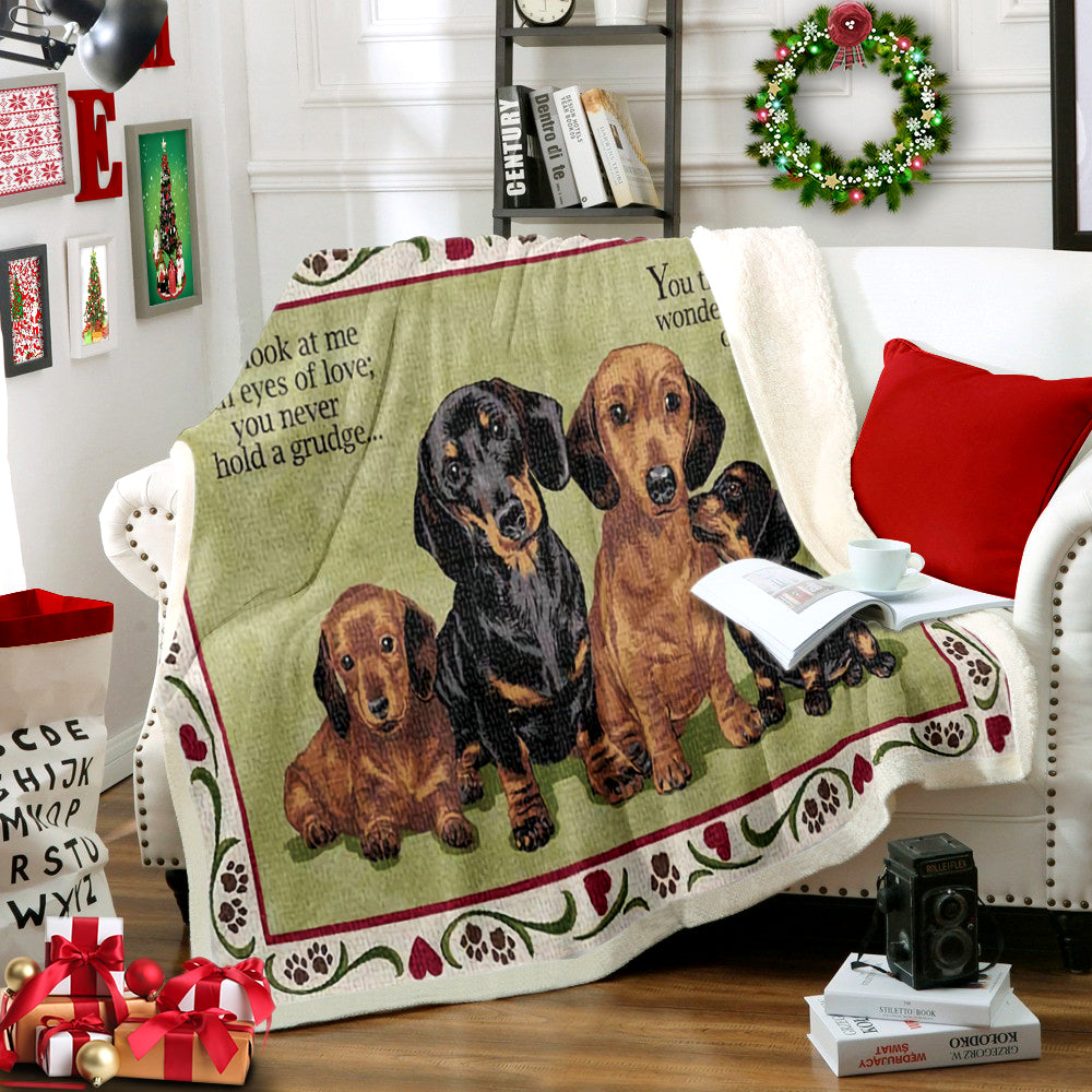 Dachshund CG0211115TT Sherpa Fleece Blanket