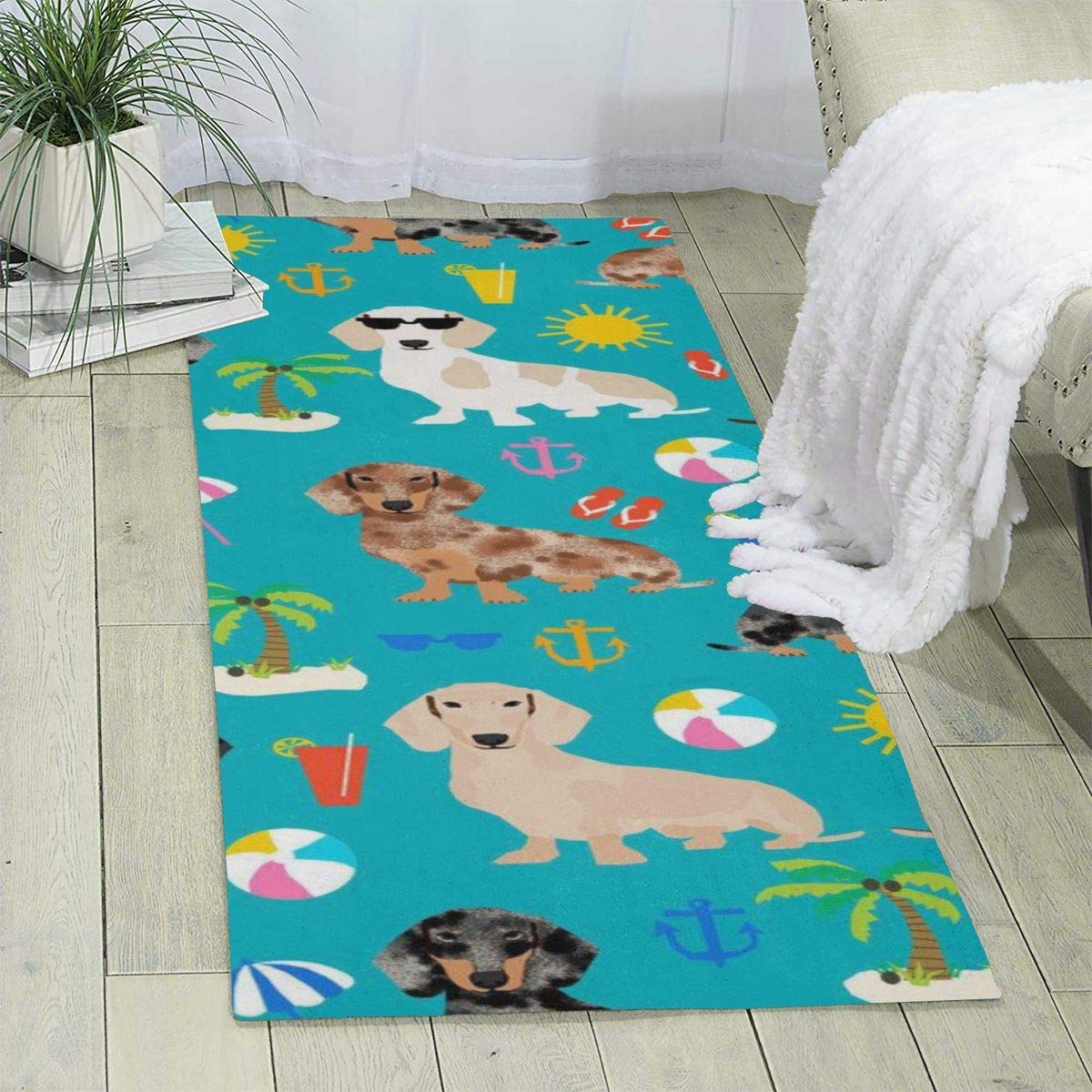 Dachshund CLA1909048RU Runner Rug