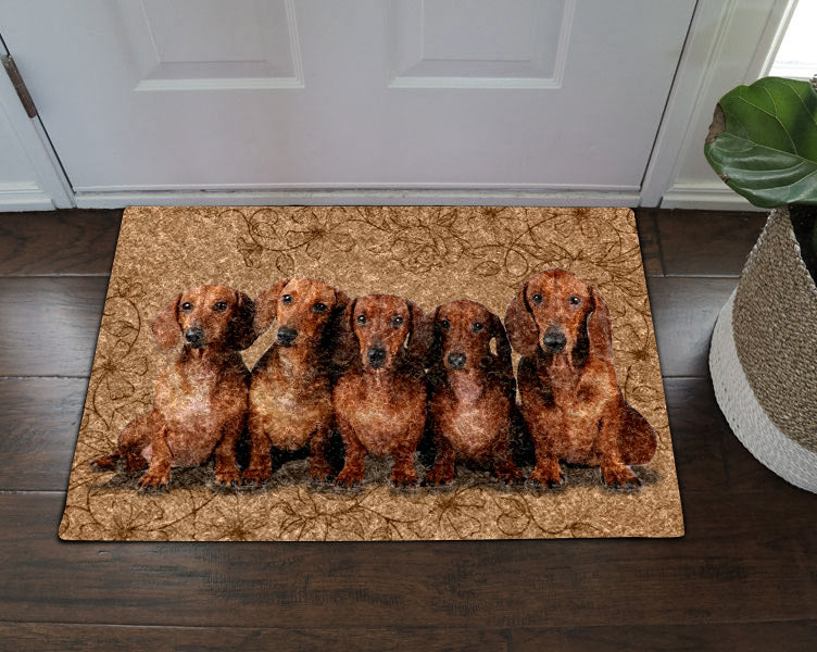 Dachshund HN09100022D Non-slip Door mats