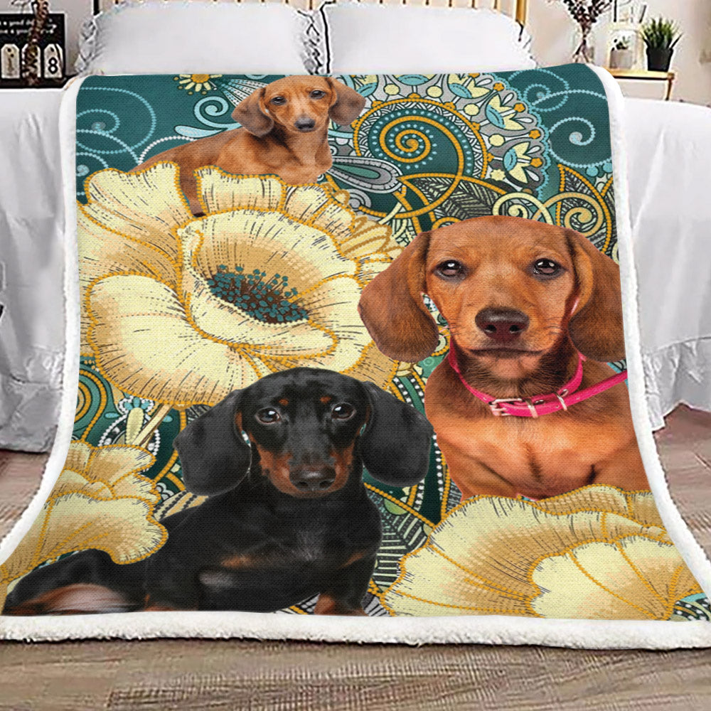 Dachshund TL1510043TT Sherpa Fleece Blanket