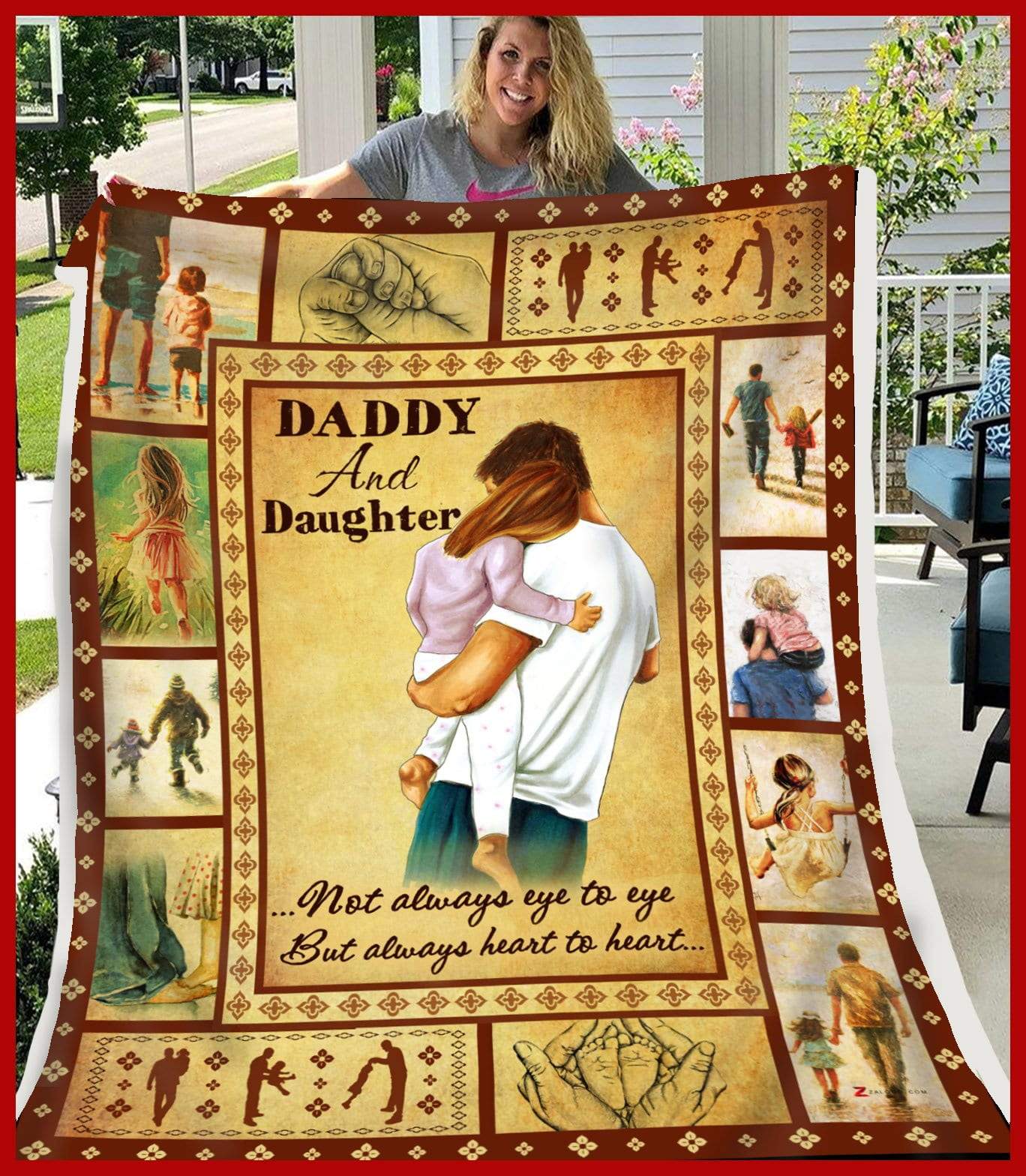 Daddy And Daughter CL270999MDF Sherpa Fleece Blanket