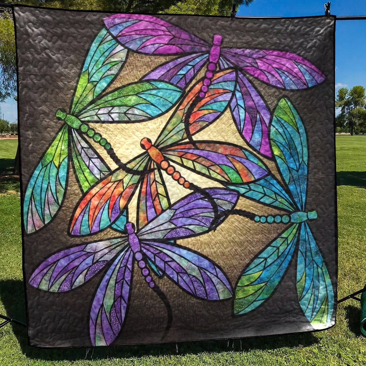 Dance Of The Dragonflies CLA2011410Q Quilt Blanket