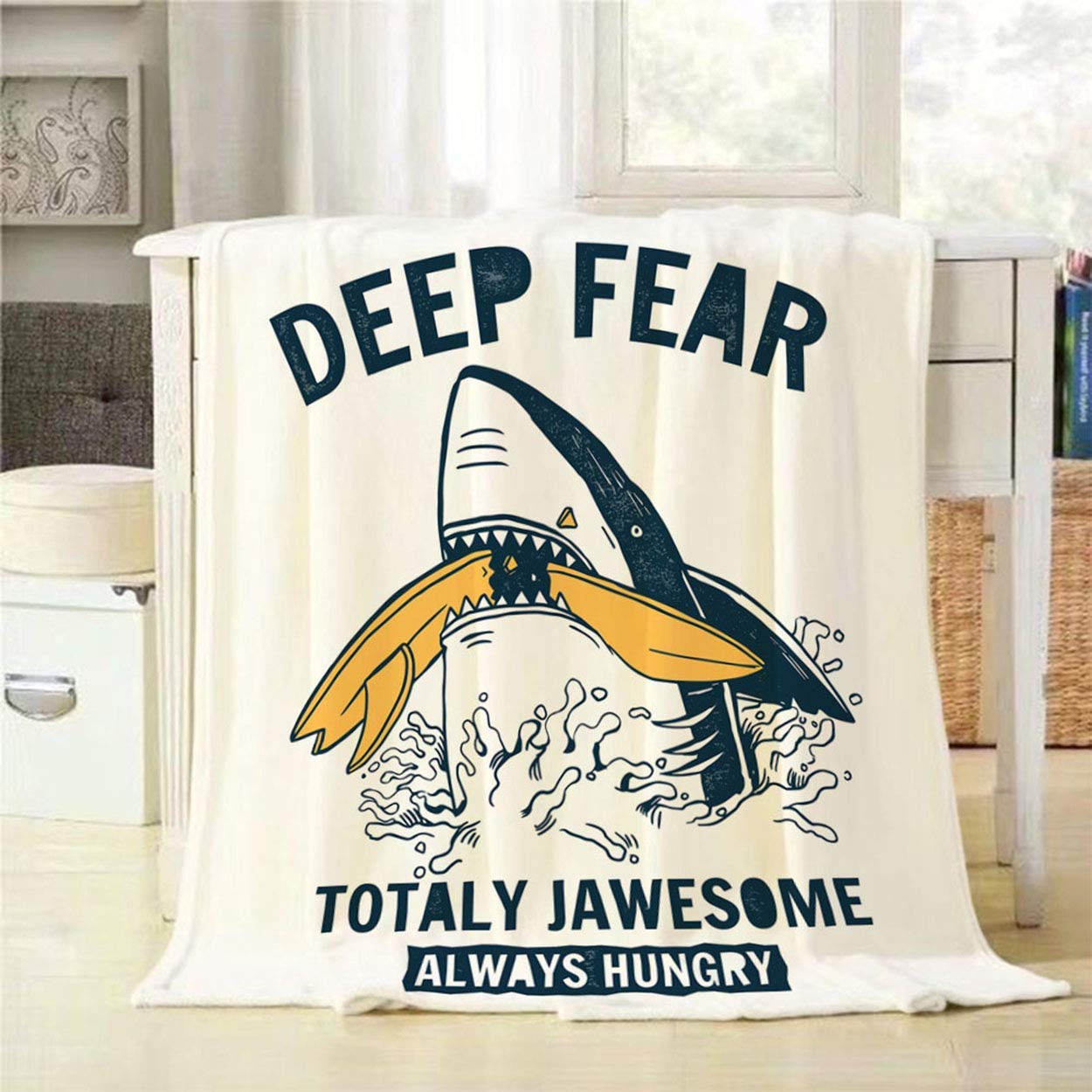 Dangerous Shark CLA1710131F Sherpa Fleece Blanket