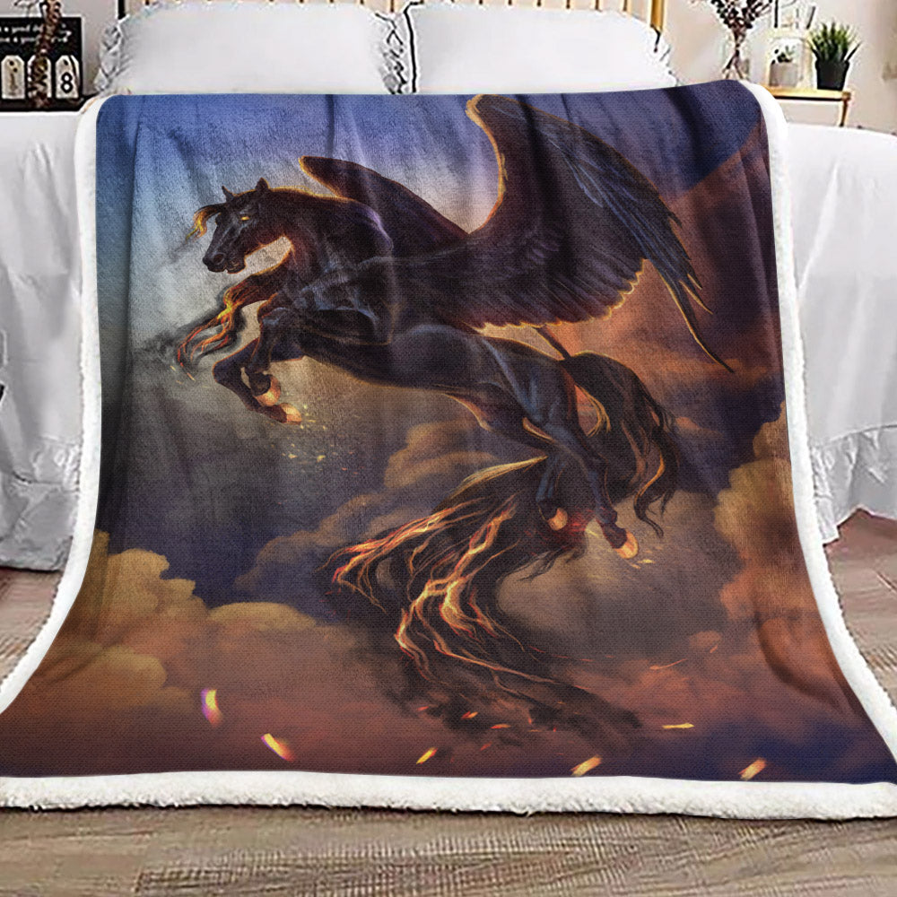 Dark Pegasus DN260952F Sherpa Fleece Blanket