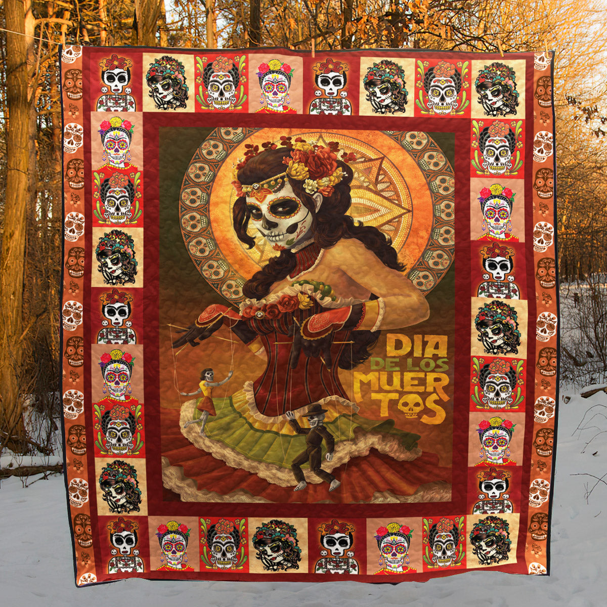 Day Of The Dead CLM1111188 Quilt Blanket