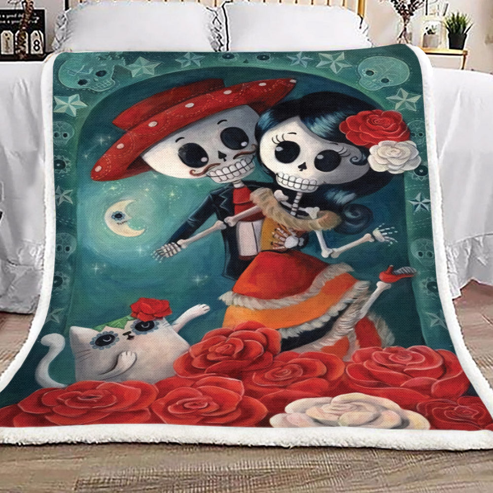 Day Of The Dead HT0210042TT Sherpa Fleece Blanket