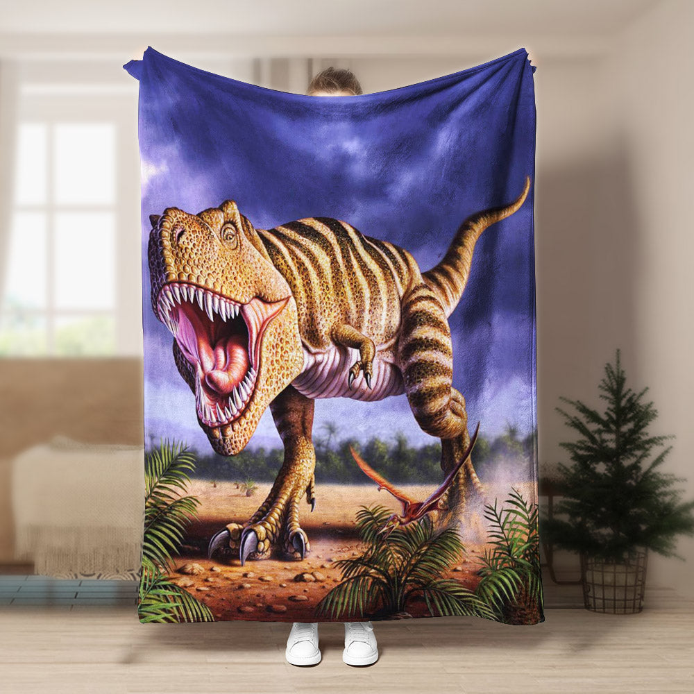 Dinosaur NT040933F Sherpa Fleece Blanket