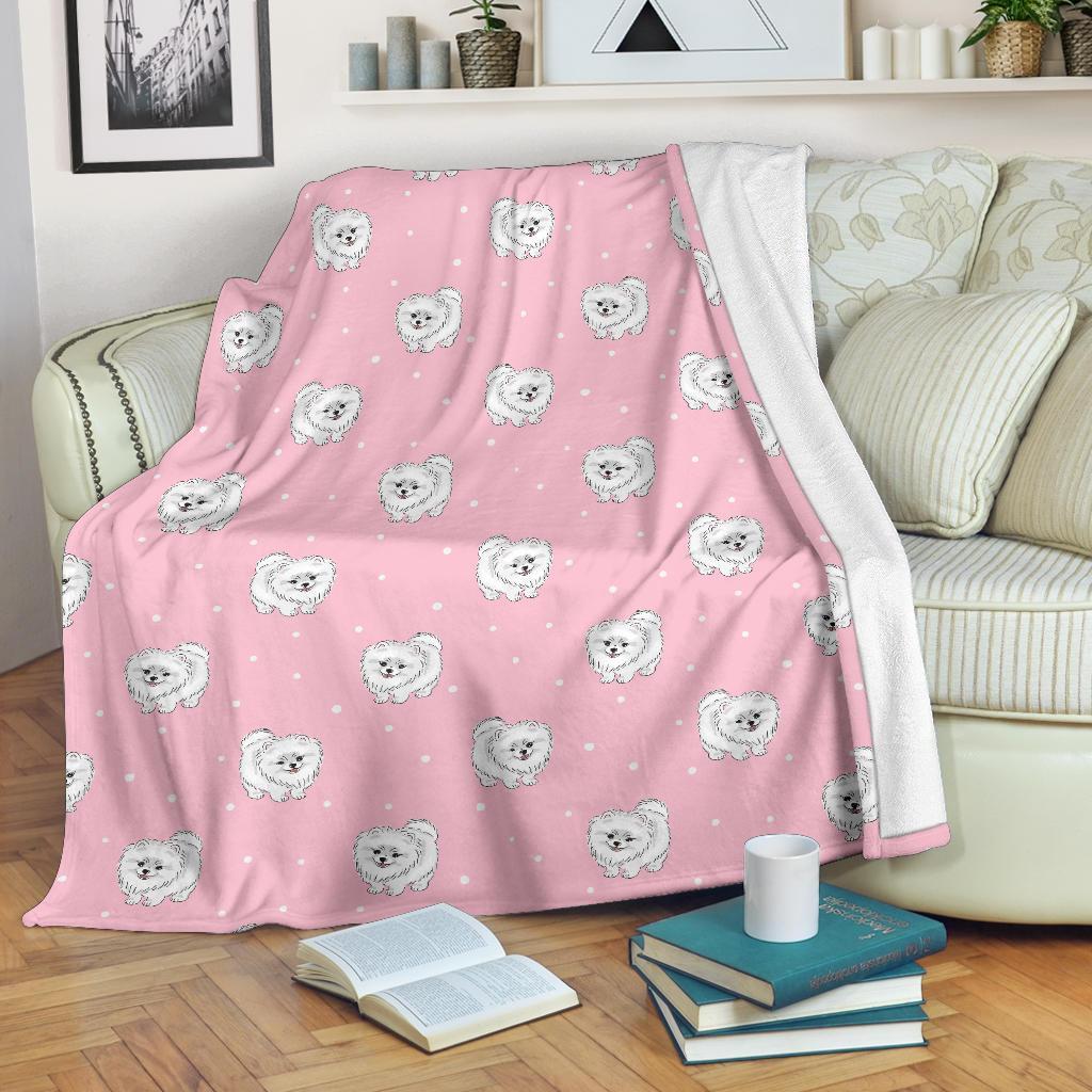 Dog Pomeranian CL12100387MDF Sherpa Fleece Blanket