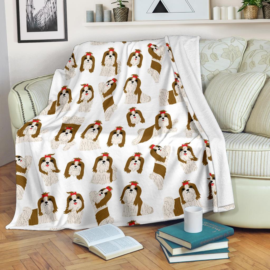 Dog Shih Tzu CL12100395MDF Sherpa Fleece Blanket