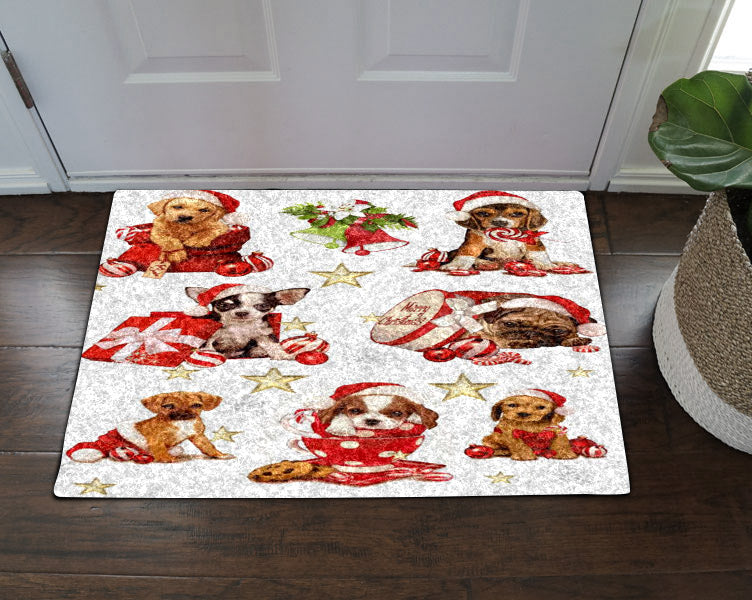 Dogs Christmas HN160922D Non-slip Door mats