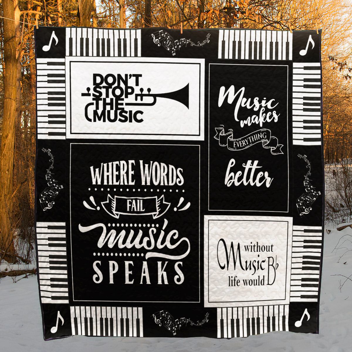 Don't Stop Music CLH2310041Q Quilt Blanket