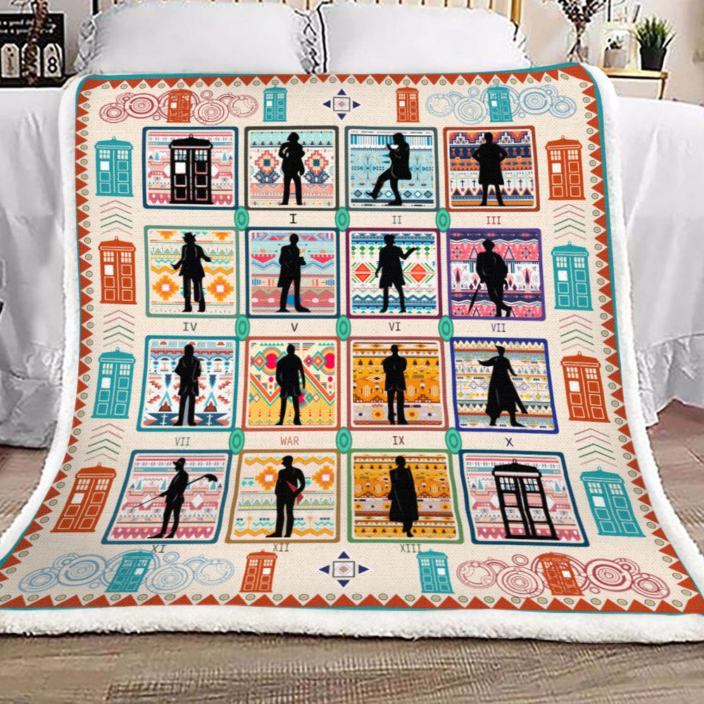 Dr Who YH3110659F Sherpa Fleece Blanket