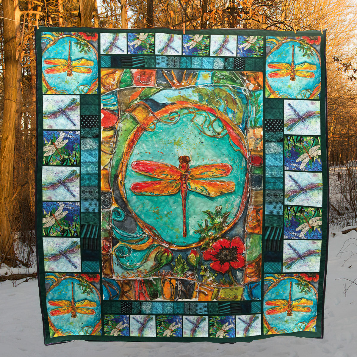 Dragonfly CLA0810137Q Quilt Blanket