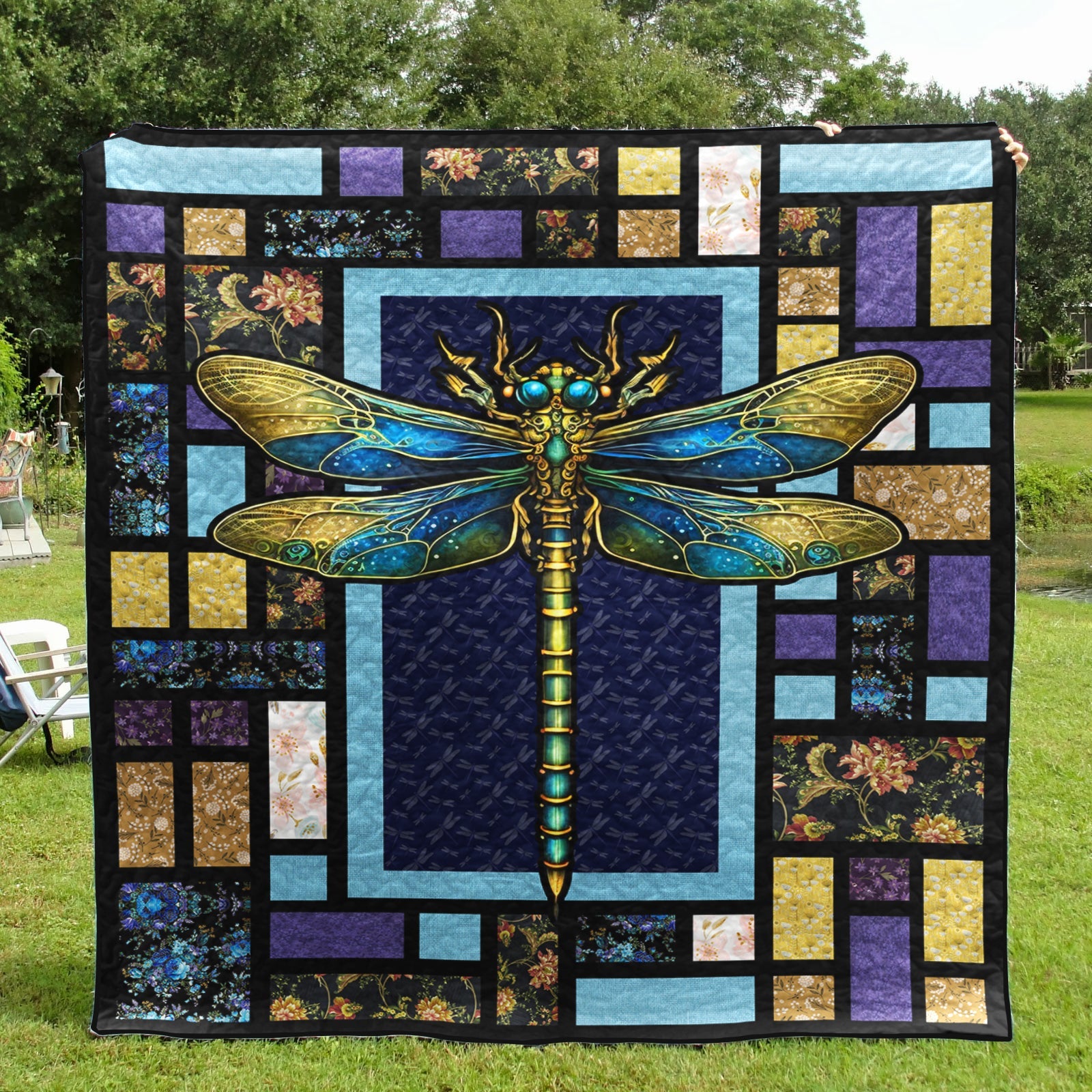 Dragonfly CLA0810146Q Art Quilt – Charming Favor