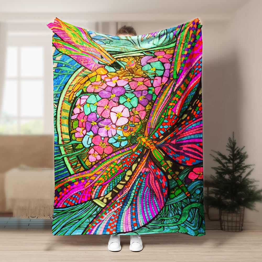 Dragonfly BT170831F Sherpa Fleece Blanket