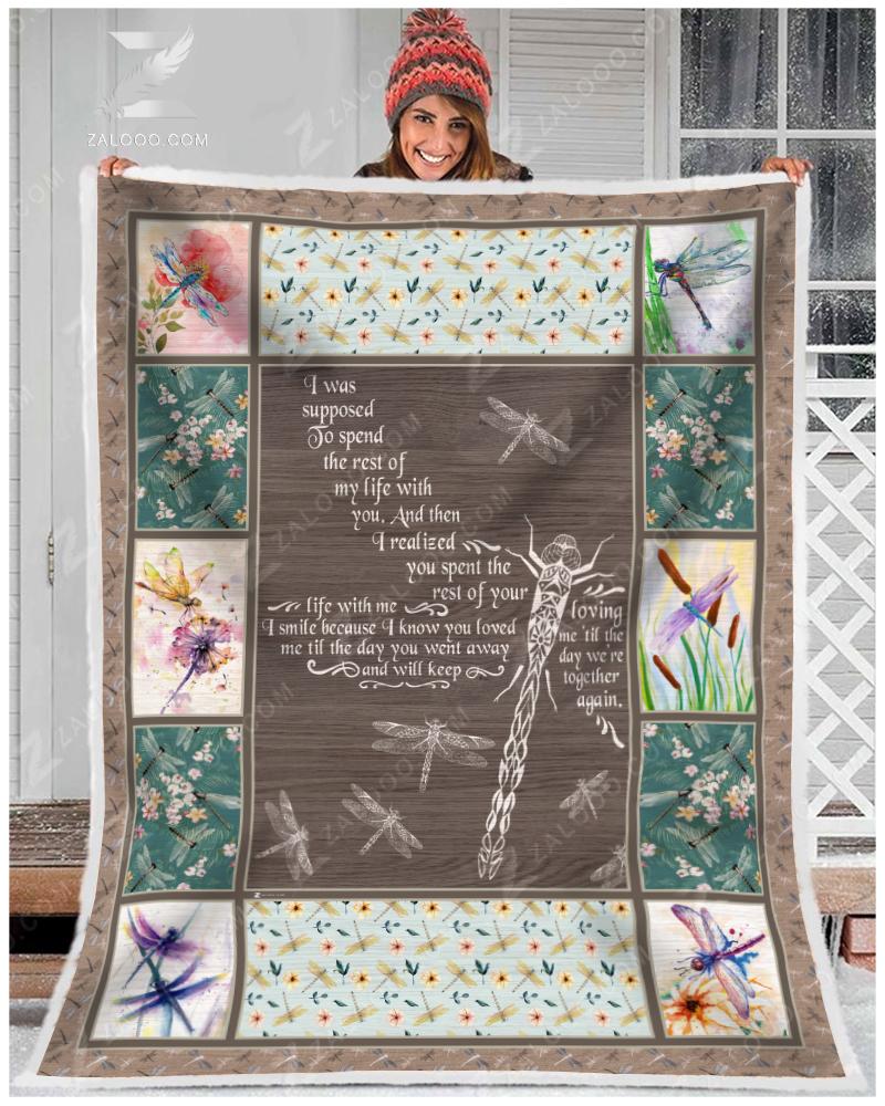 Dragonfly We Are Together Again CL26110263MDF Sherpa Fleece Blanket