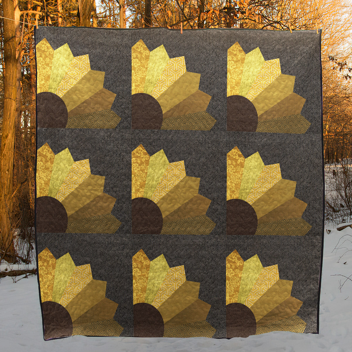 Dresden Sunflower CLM0910073 Quilt Blanket