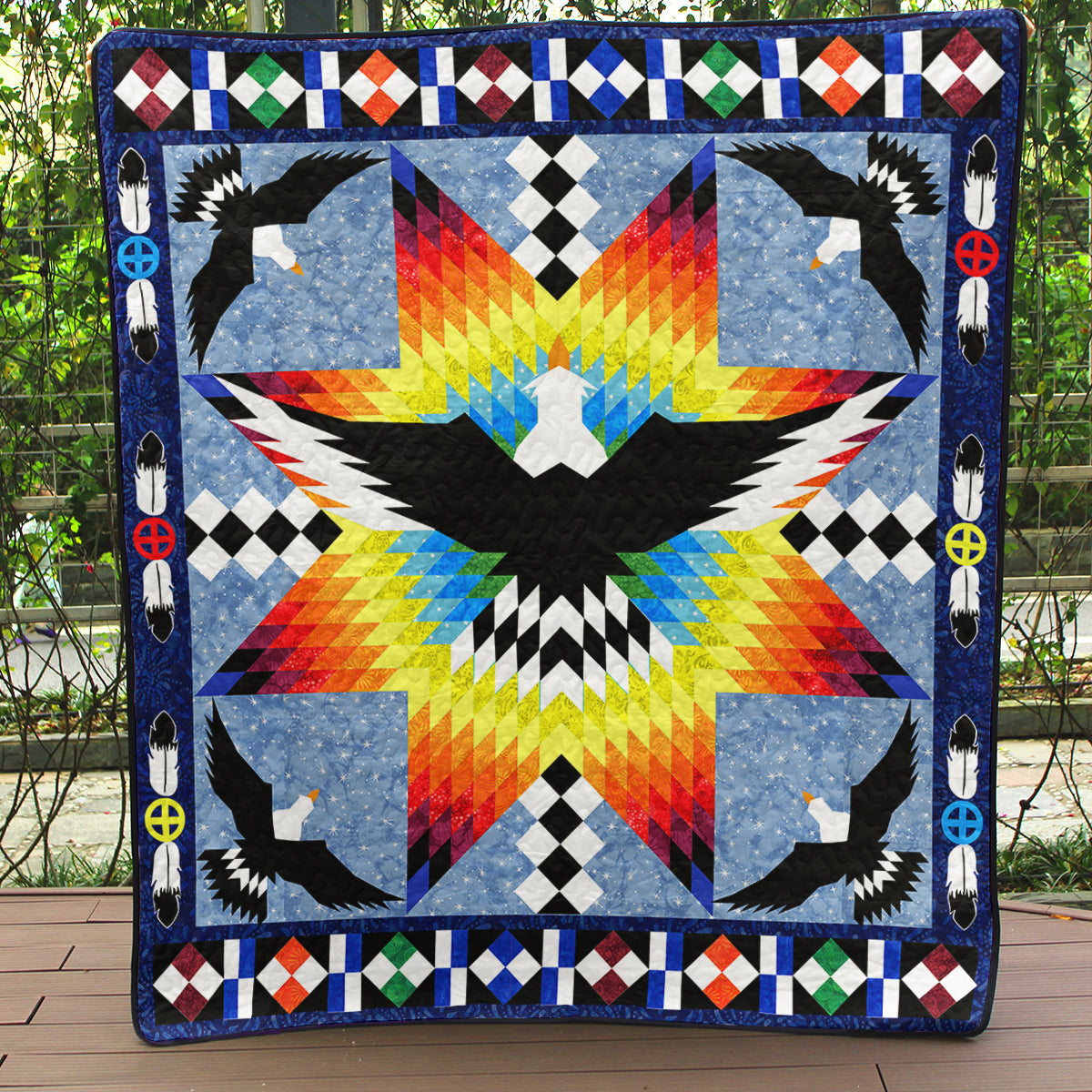 Eagle Native American Star Quilt Blanket TL24022301BL