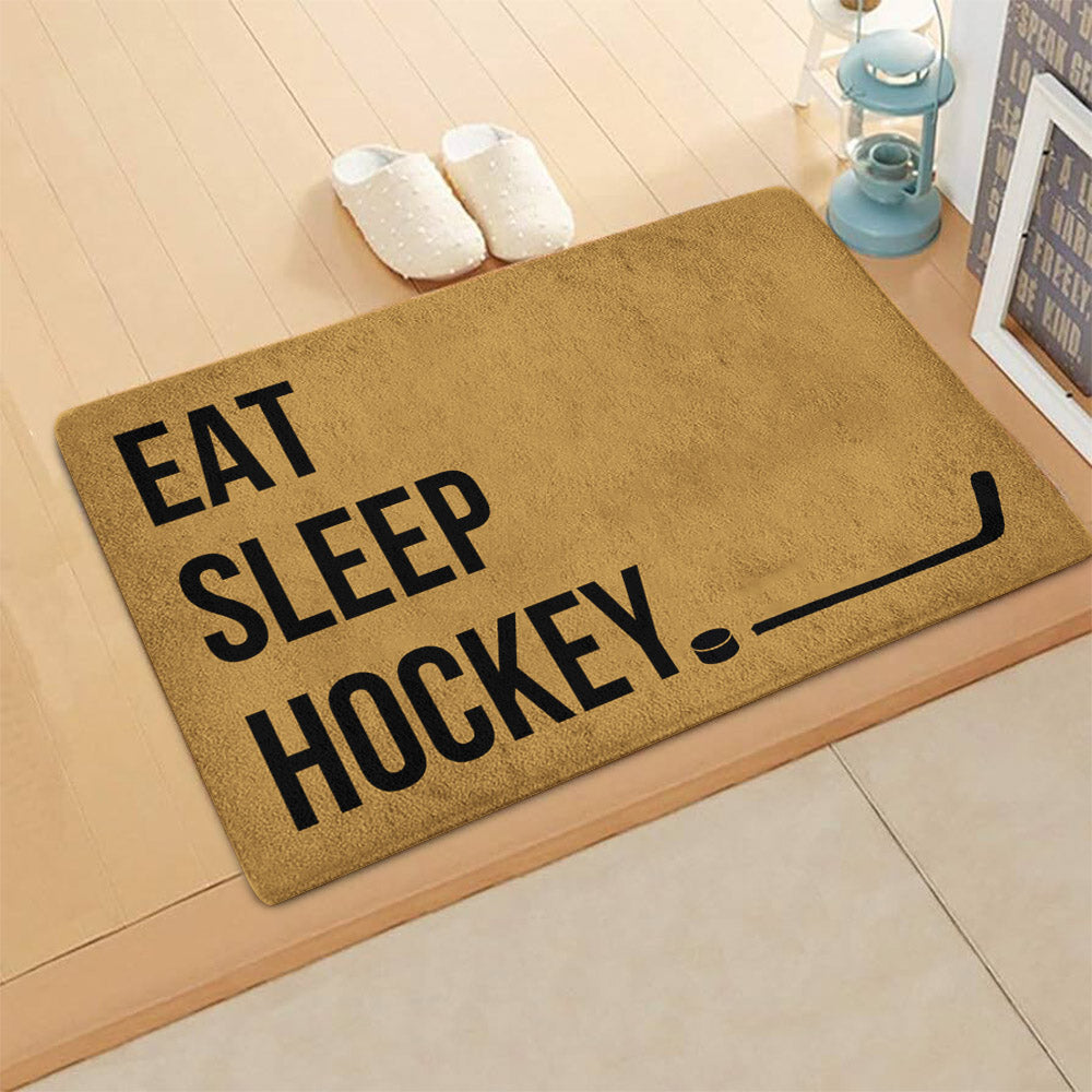 Eat Sleep Hockey CLA1710006D Non-slip Door mats