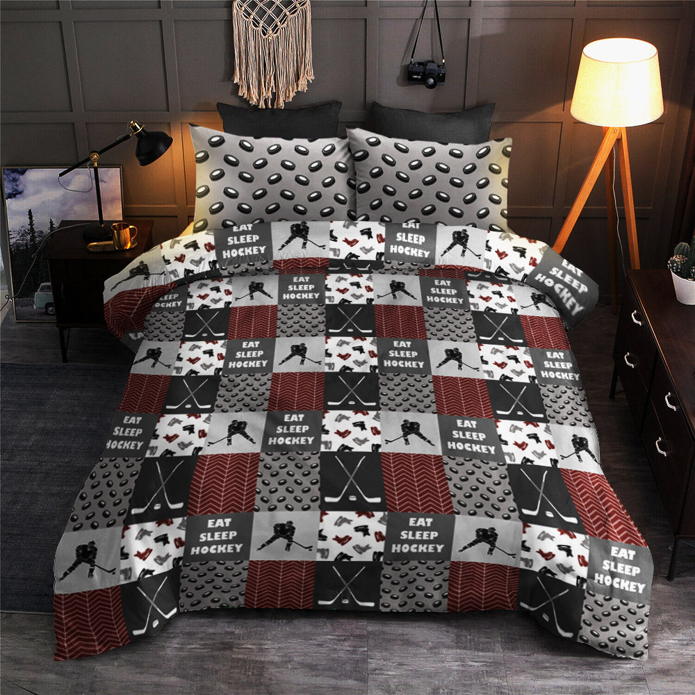 Eat Sleep Hockey Red CLA1410009B Bedding Sets