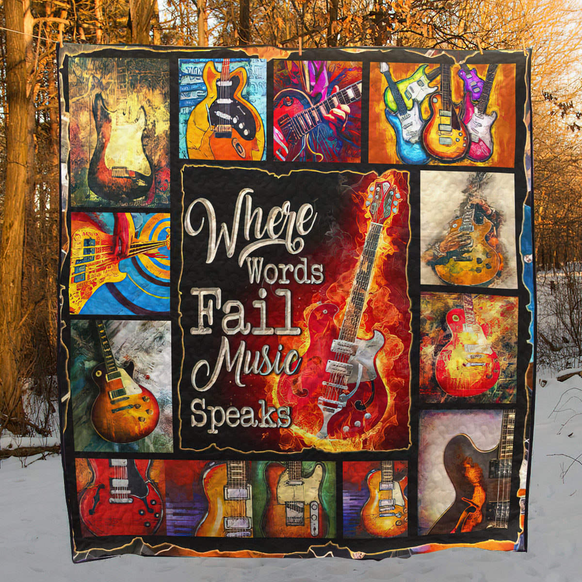 Electric Guitar Quilt Blanket HM161205D