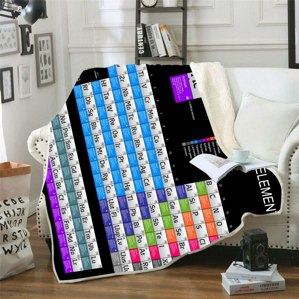 Element Periodic Table CLA0510119F Sherpa Fleece Blanket