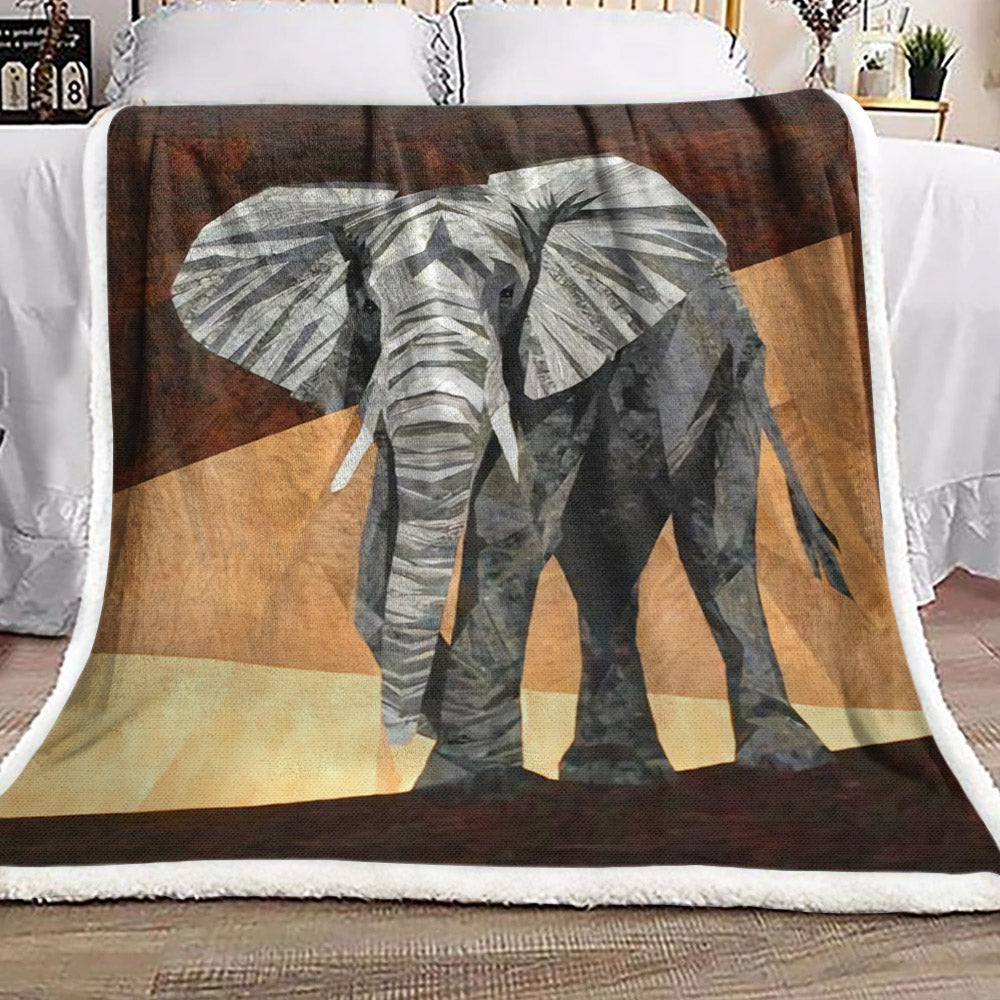 Elephant BT280965F Sherpa Fleece Blanket