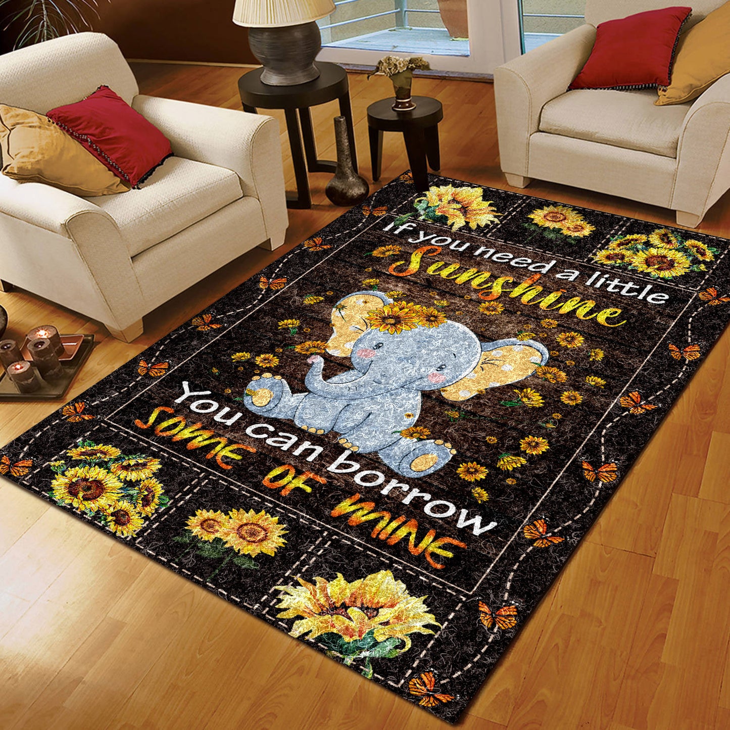 Elephant Sunflower CL170957MDR Rug