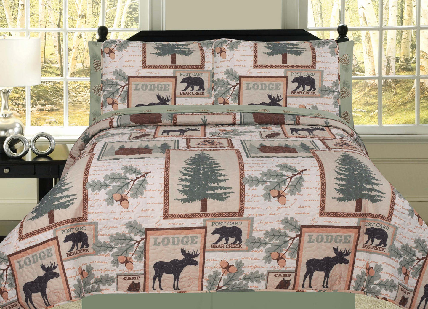 Elk Bear Rustic Mountain Lodge Cabin CLP1210038TT Bedding Sets