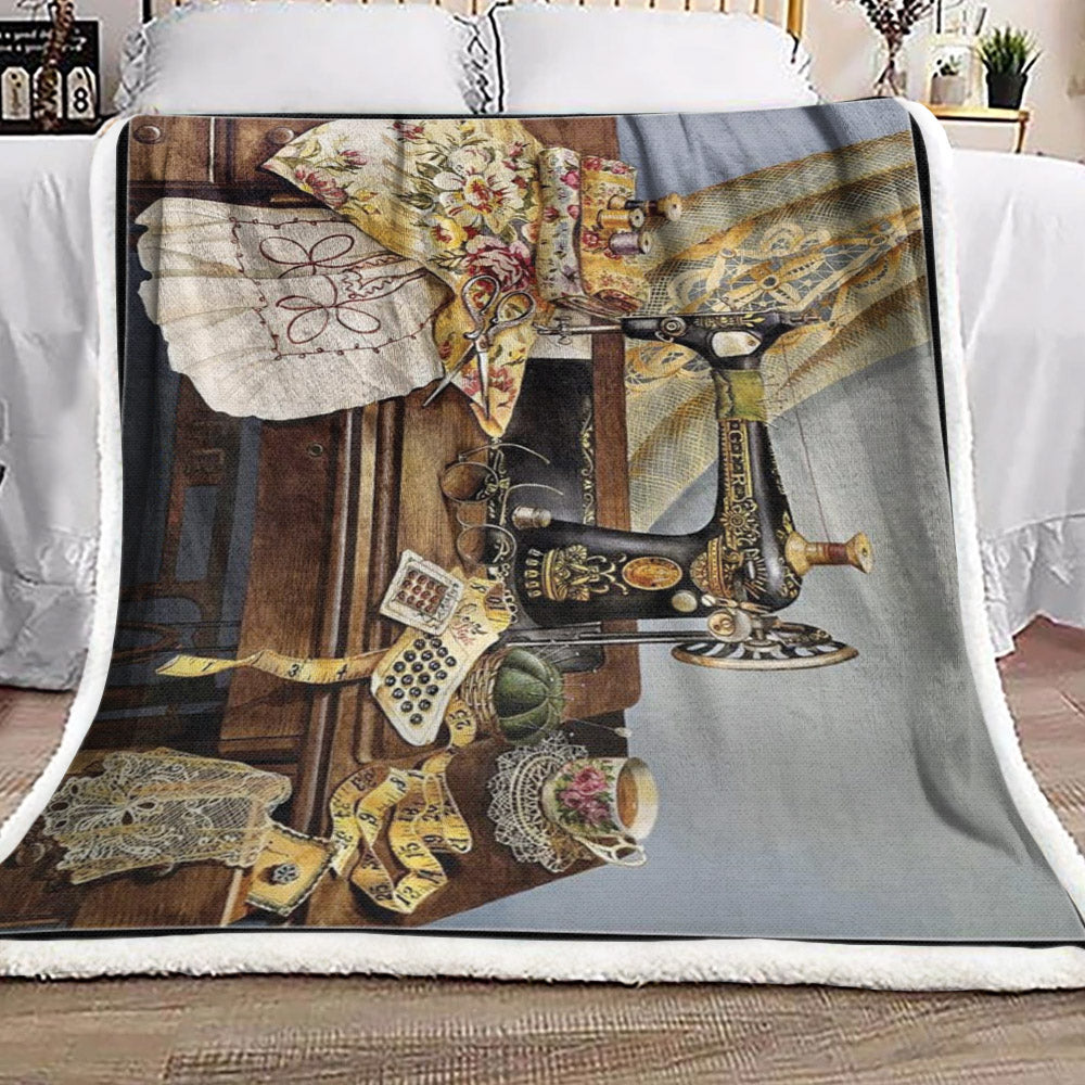 Embroidery Sewing Machine BL051098F Sherpa Fleece Blanket
