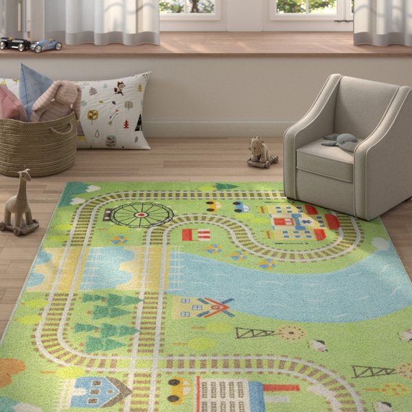 Engler Train Track Green CLM0510086M Rug