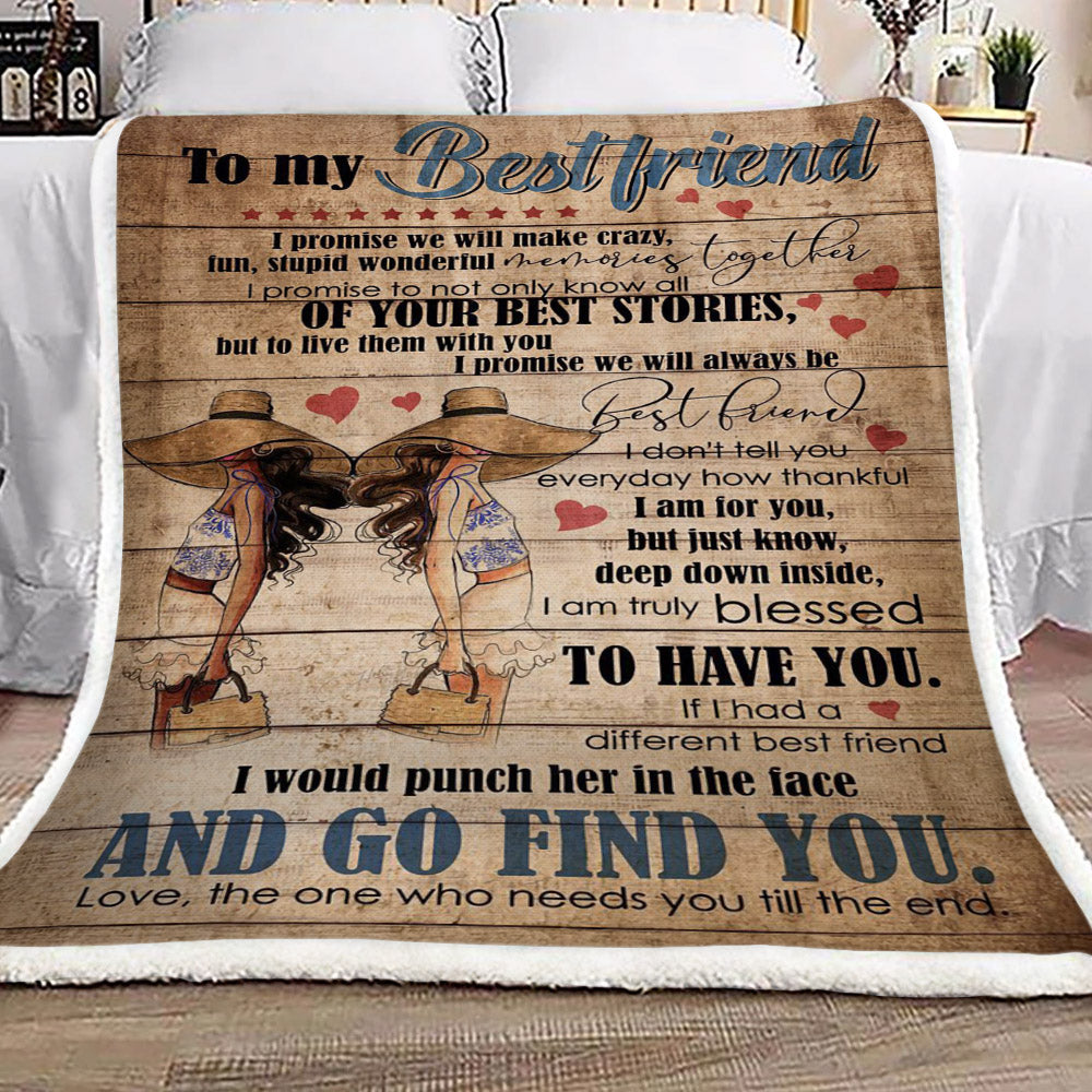 Family To My Best Friend CL18110142MDF Sherpa Fleece Blanket