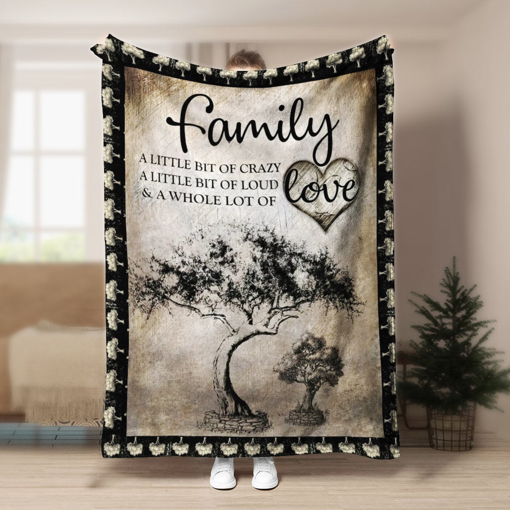 Family Tree Of Life CL280832MDF Sherpa Fleece Blanket
