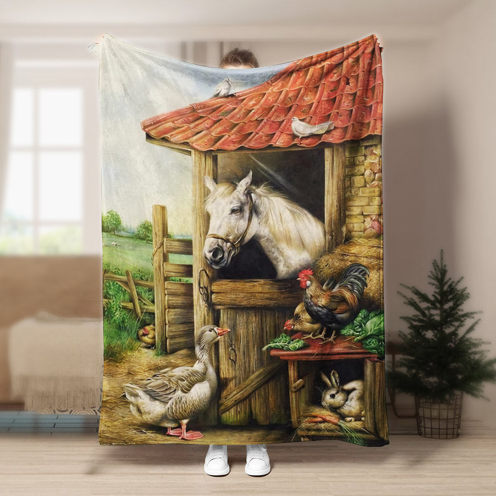 Farm BL260855F Sherpa Fleece Blanket