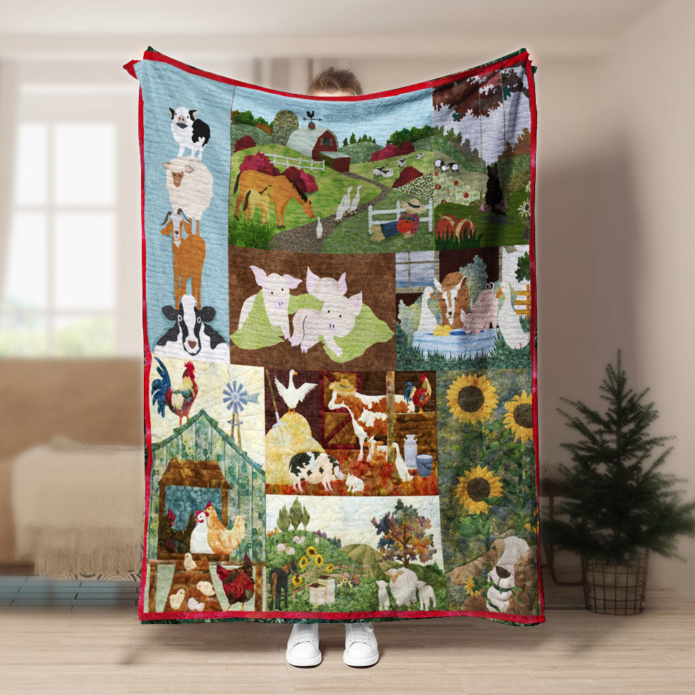 Farm BT170834F Sherpa Fleece Blanket
