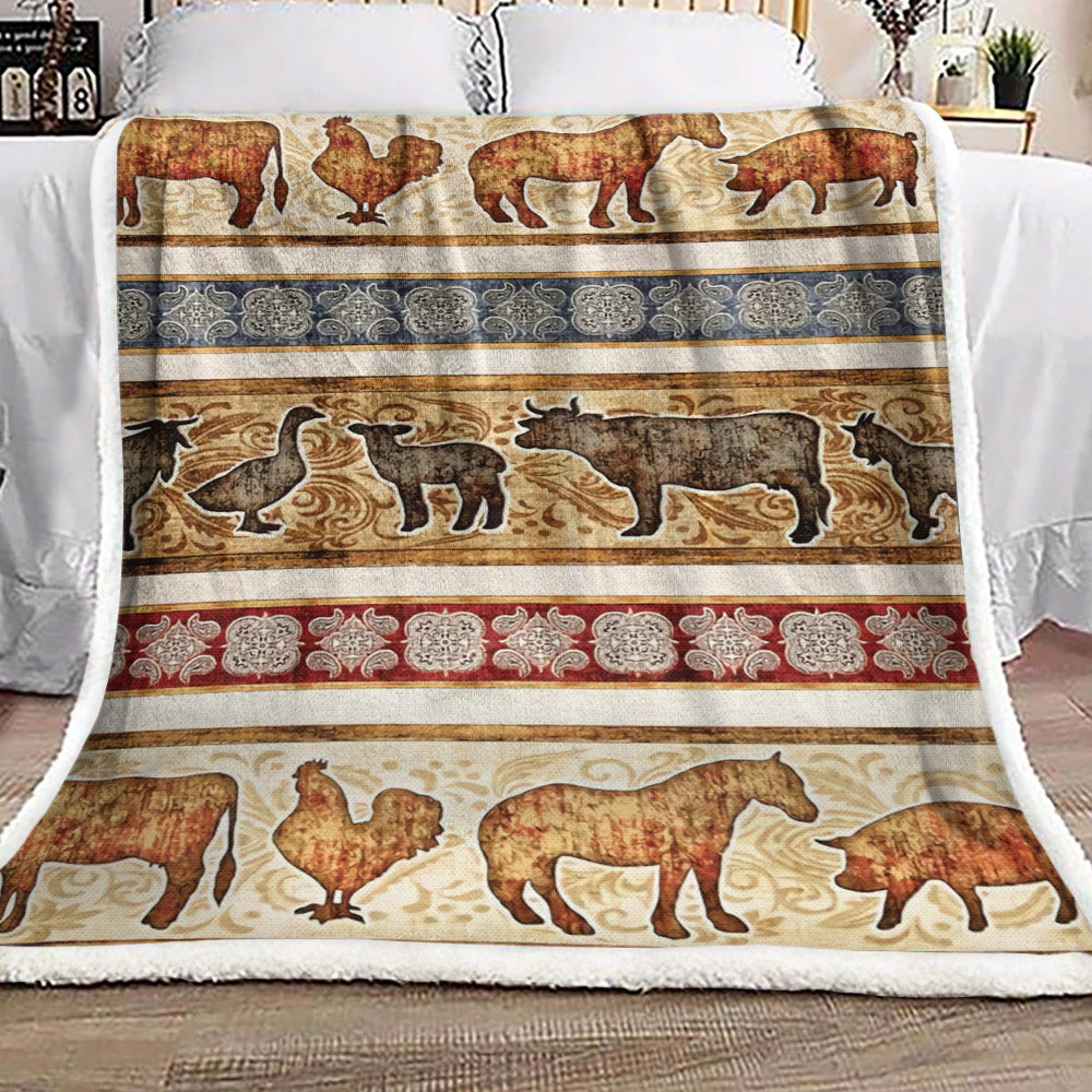 Farm DD0511110F Sherpa Fleece Blanket