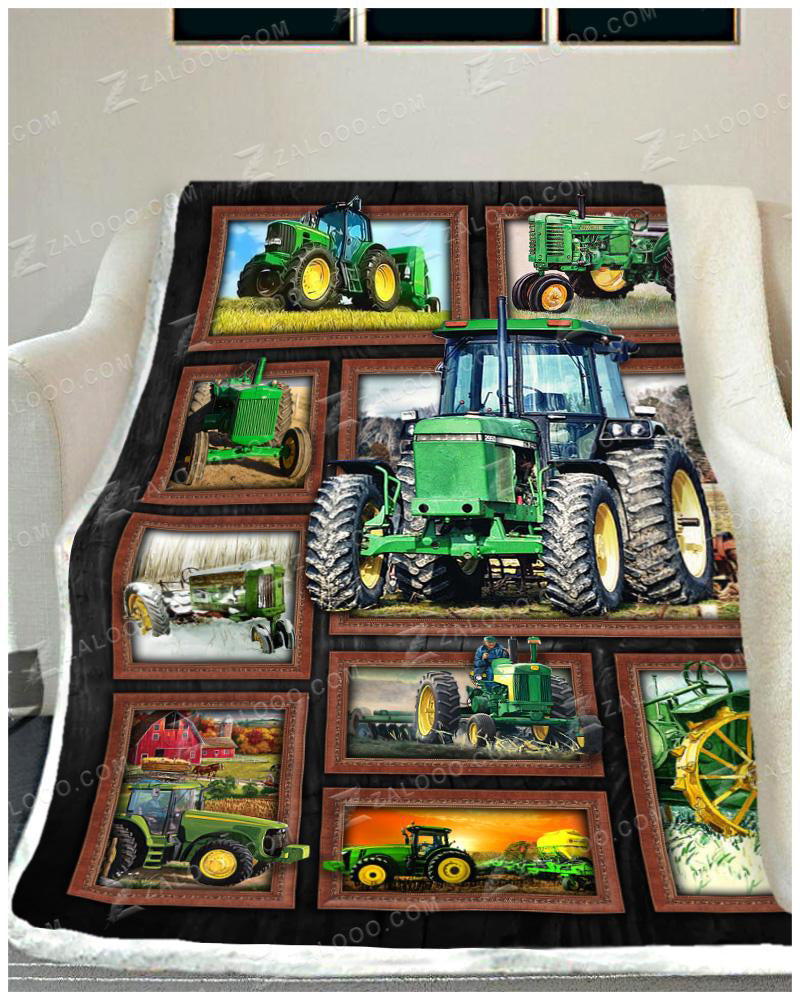 Farmer Tractors CL29110321MDF Sherpa Fleece Blanket