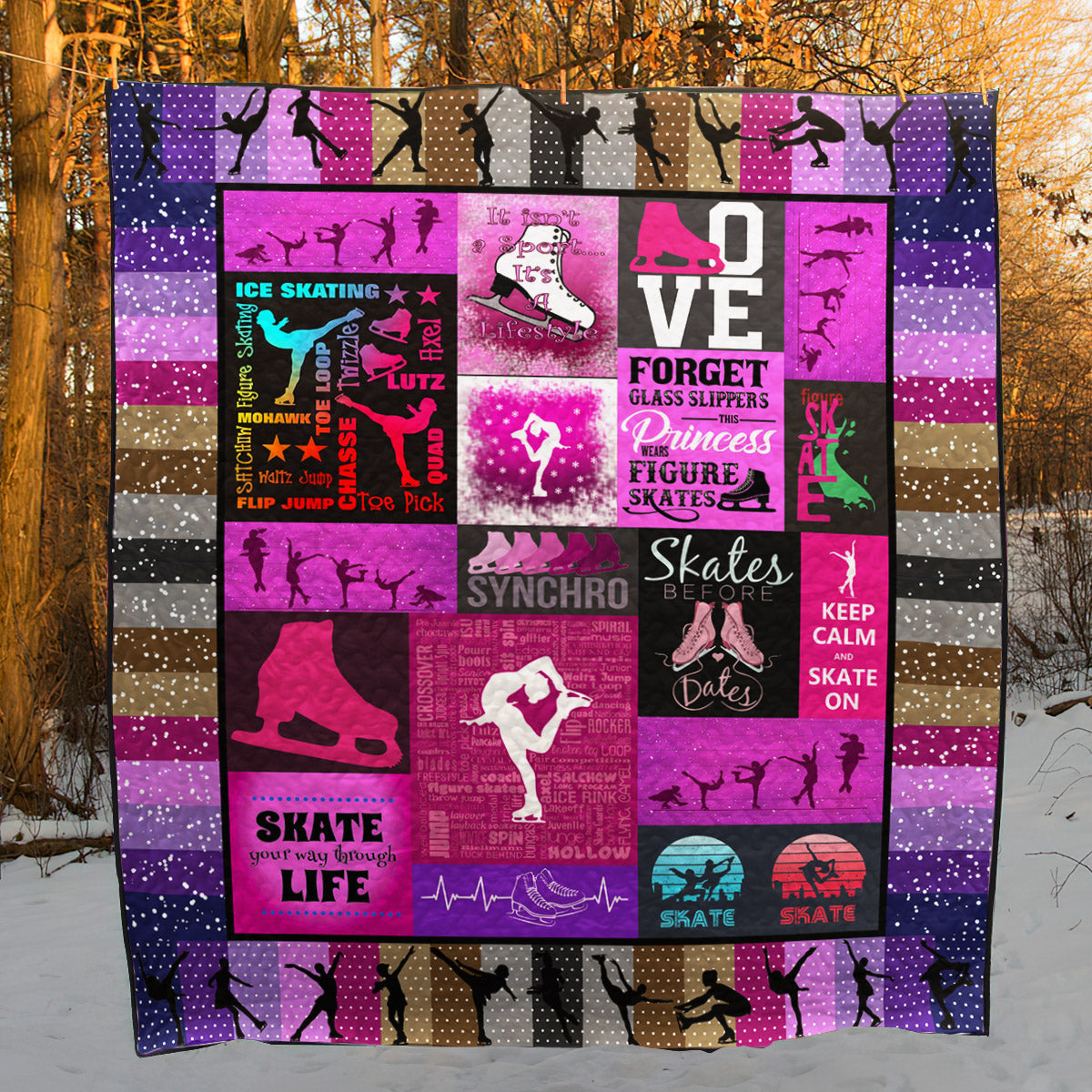 Figure Skating Life CLT170625 Quilt Blanket