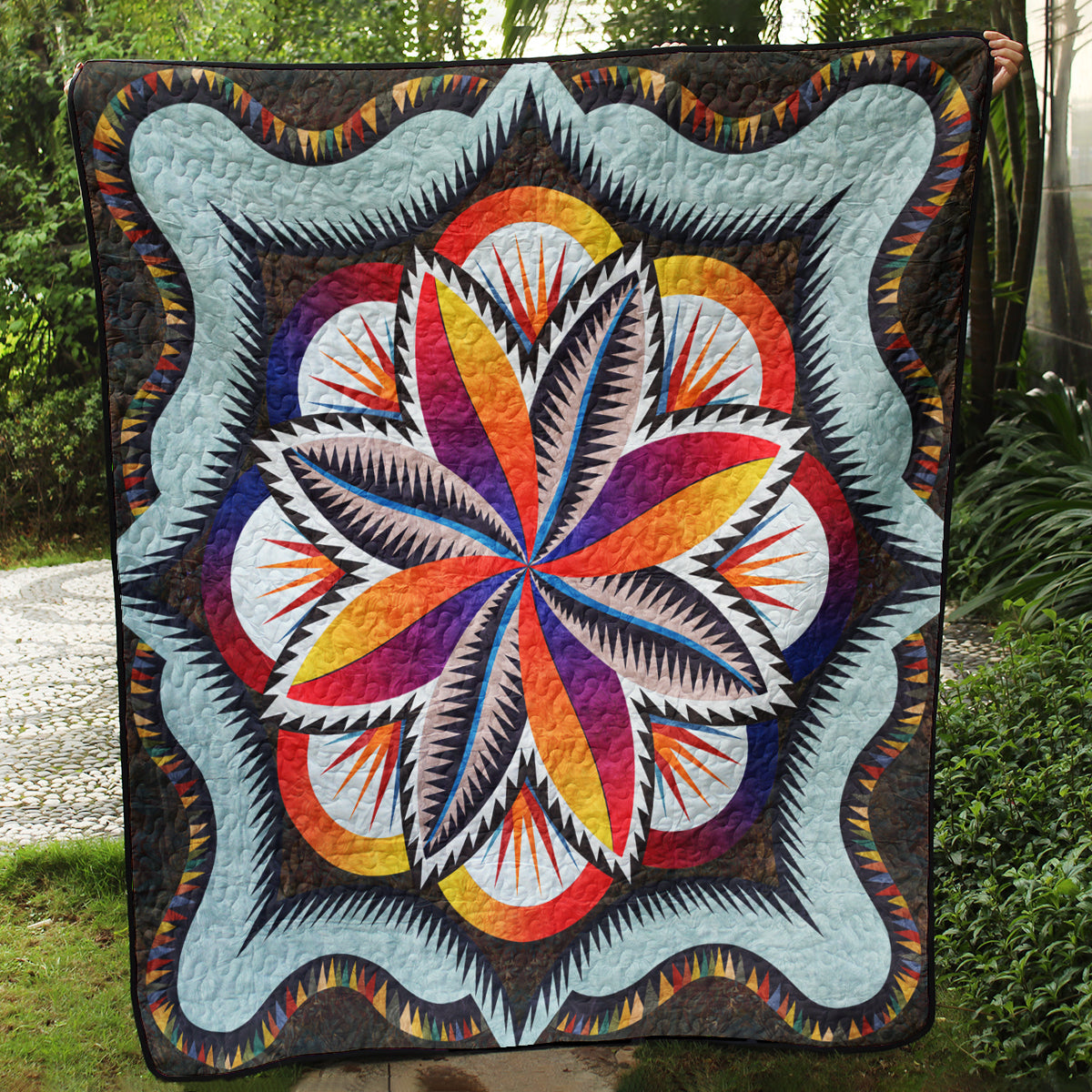 Fire Island Hosta Queen Quilt Blanket MT260502A