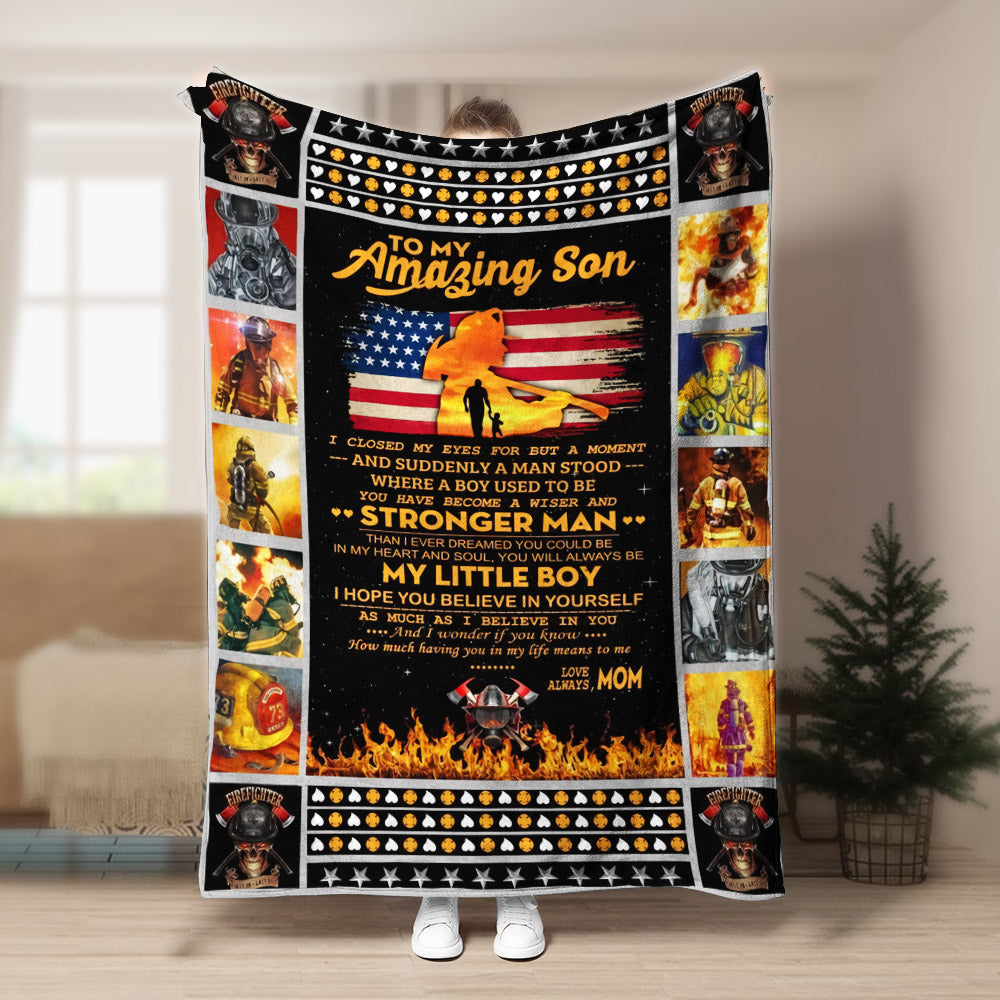Firefighter CL260839MDF Sherpa Fleece Blanket
