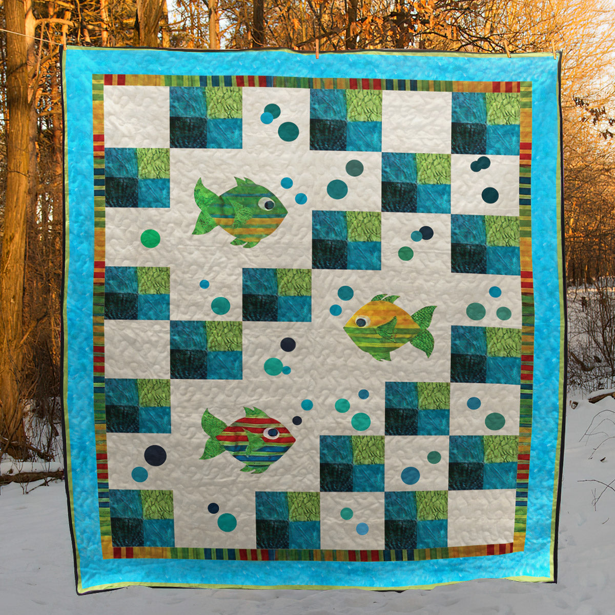 Fish CLA1110254Q Quilt Blanket