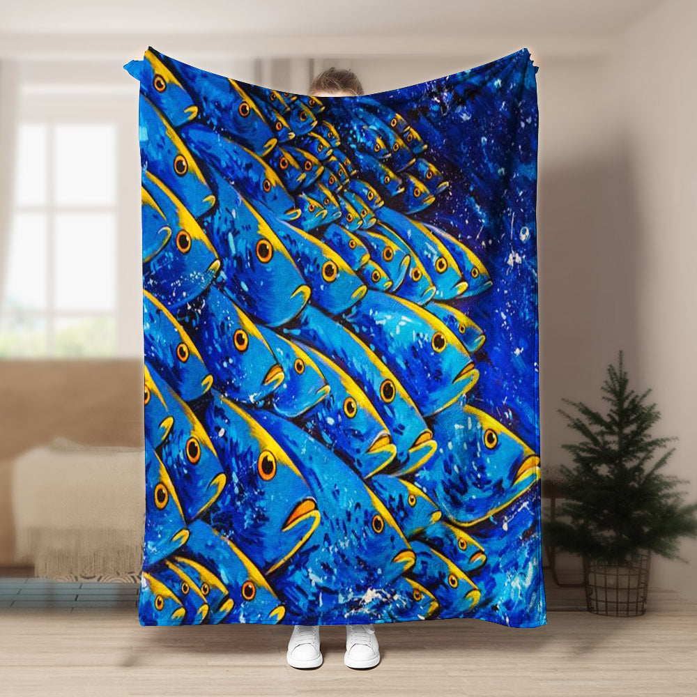 Fish BT0309034F Sherpa Fleece Blanket