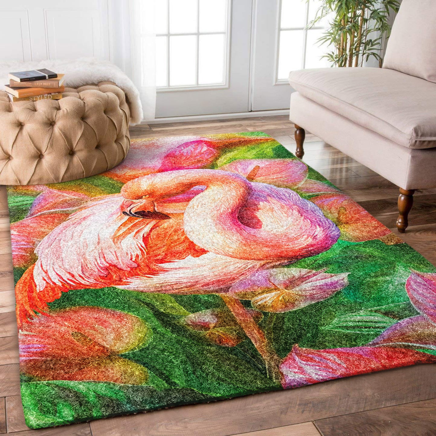 Flamingo And Flower DD0710076R Rug