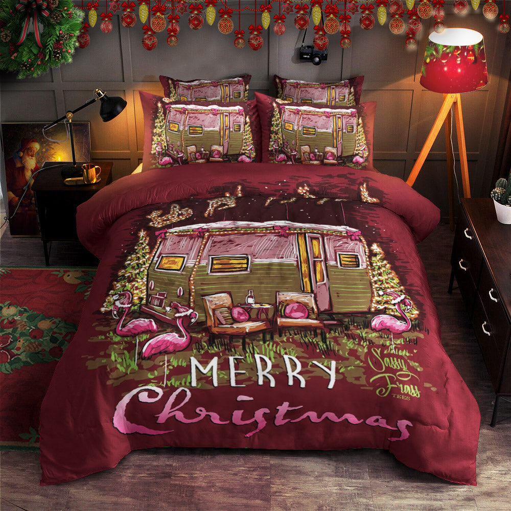 Flamingo Christmas Camper TN0611157T Bedding Sets